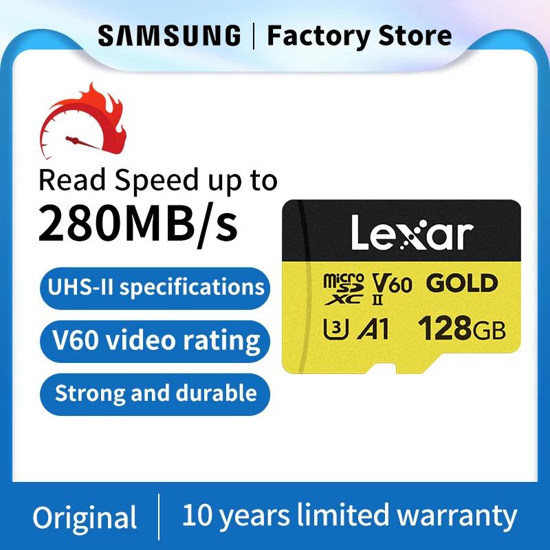 Lexar   ī޶ ũ SD ī, TF ޸ ī, 128GB, 4K Ʈ HD UHS-II U3 V60 б 280 MB/s, 256GB 100 MB/s